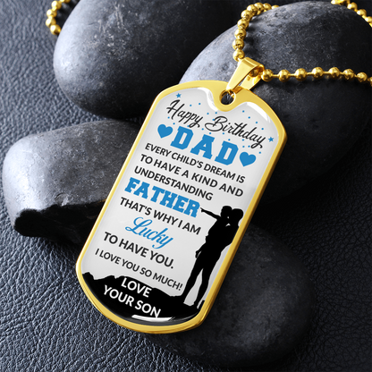 Son to Dad - Dog Tag - JustFamilyThings
