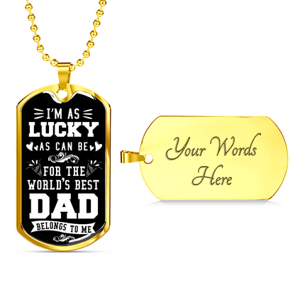 World's best Dad - Dog Tag - JustFamilyThings