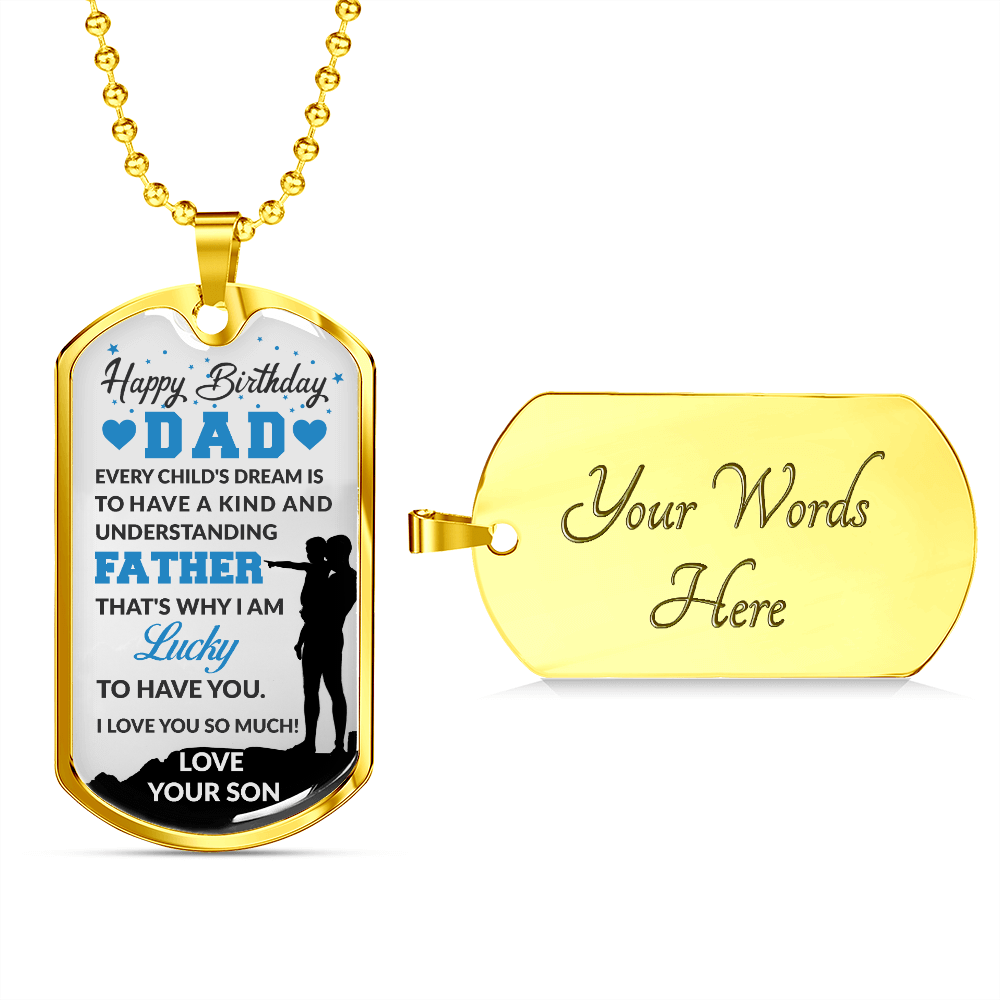 Son to Dad - Dog Tag - JustFamilyThings