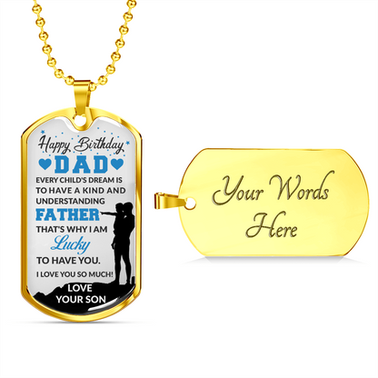 Son to Dad - Dog Tag - JustFamilyThings