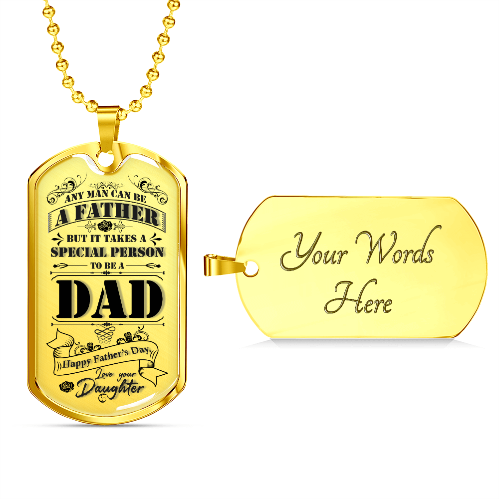 Happy Father's Day - Dog Tag - JustFamilyThings