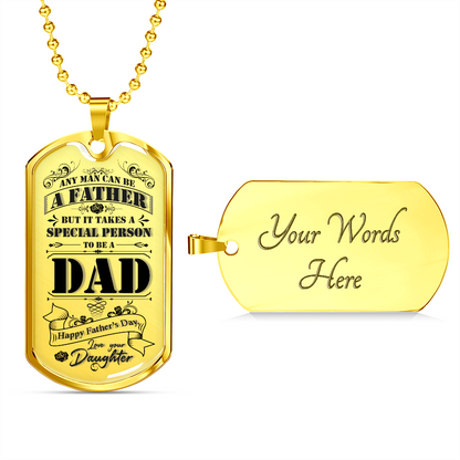 Happy Father's Day - Dog Tag - JustFamilyThings
