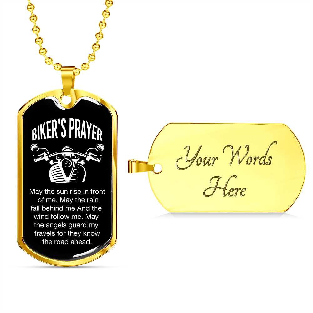 Biker's Prayer - Dog Tag - JustFamilyThings