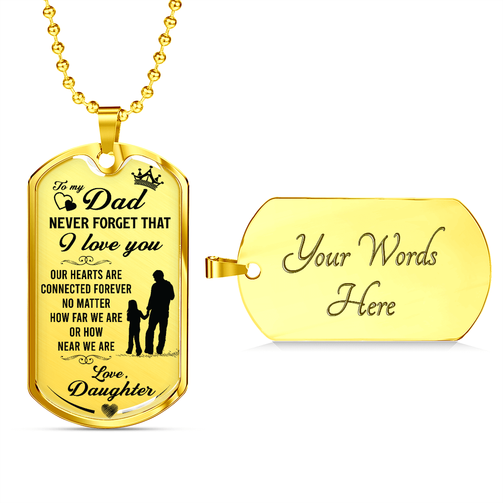 Father-Daughter - Dog Tag - JustFamilyThings