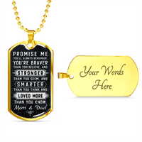 Load image into Gallery viewer, Gift To Son from Mom and Dad - Dog Tag - JustFamilyThings
