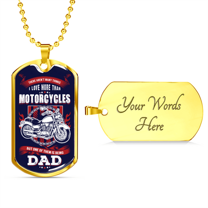 Motorcycles-DAD - Dog Tag - JustFamilyThings