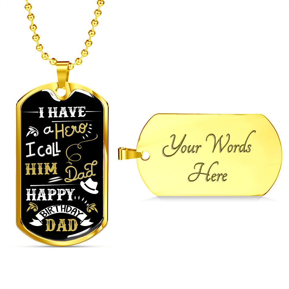 Birthday Gift for Father - Dog Tag - JustFamilyThings
