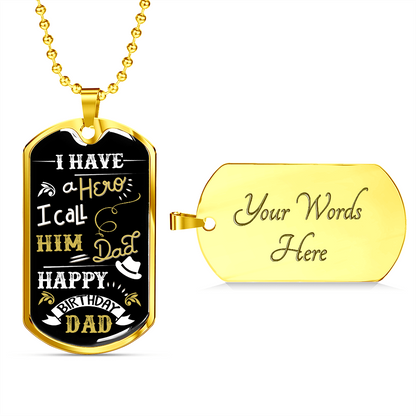 Birthday Gift for Father - Dog Tag - JustFamilyThings
