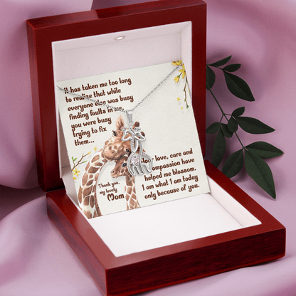 To my lovely mom - It has taken me Final - Giraffe Necklace - JustFamilyThings