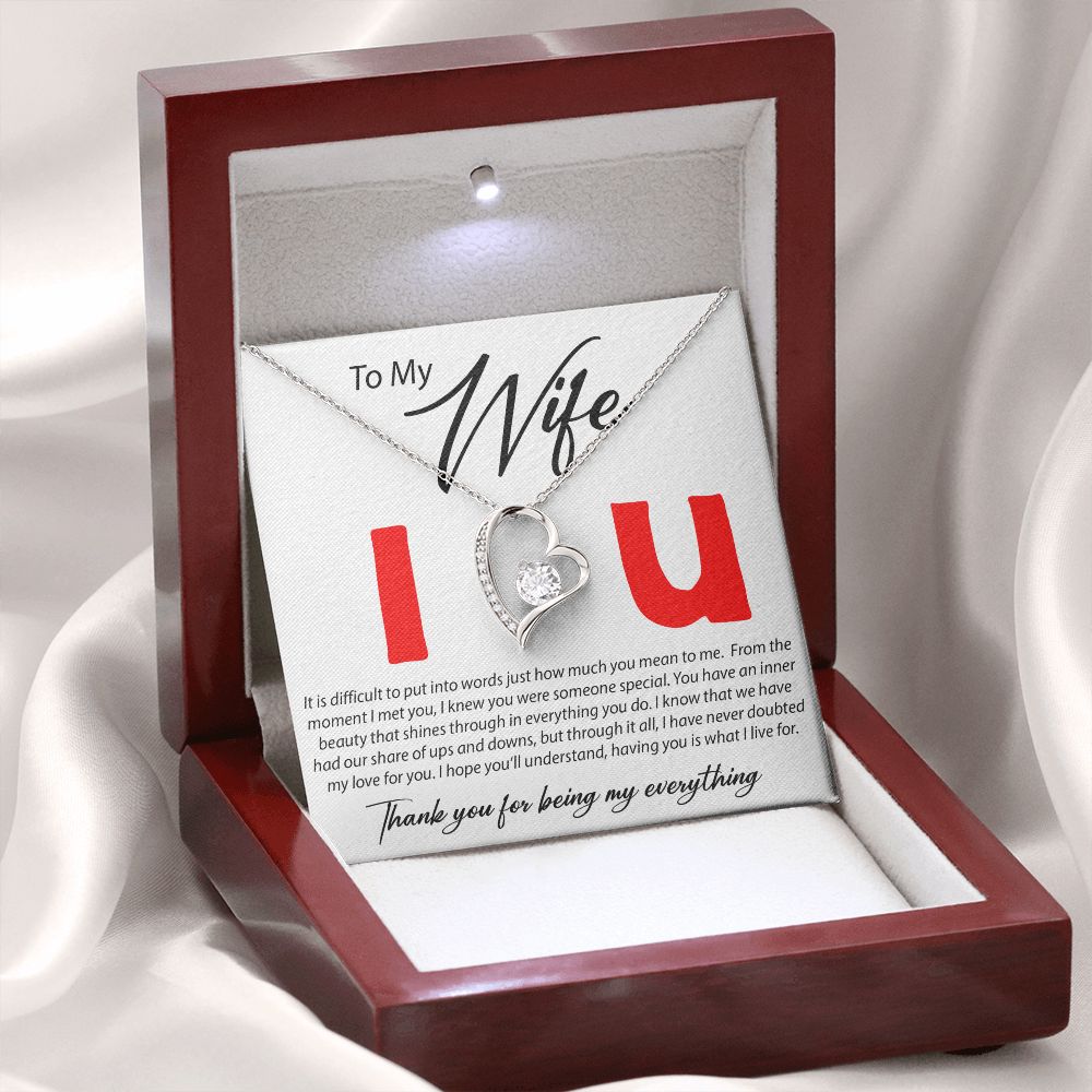 To My Wife - It Is Difficult To Put Into Words - Forever Love Necklace - JustFamilyThings