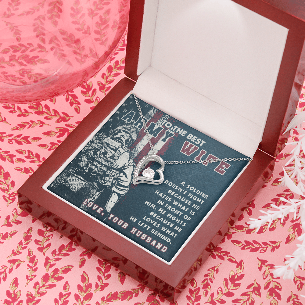 To The Best Army Wife - Forever Love Necklace - JustFamilyThings