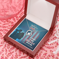 Load image into Gallery viewer, To My Military Wife - I carry your heart - Forever Love Necklace - JustFamilyThings
