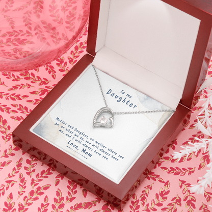 to my daughter from mom - Forever Love Necklace - JustFamilyThings