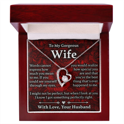To My Gorgeous Wife - Forever Love Necklace - JustFamilyThings
