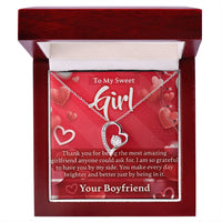 Load image into Gallery viewer, Valentines Day To My Girl - Forever Love Necklace - JustFamilyThings
