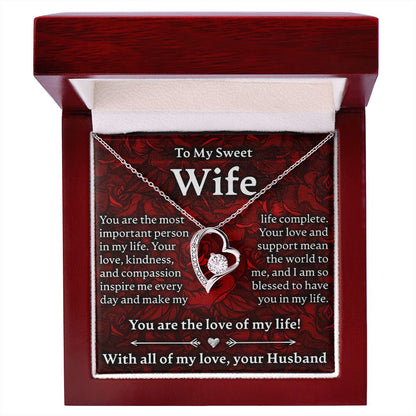 To My Sweet Wife - Forever Love Necklace - JustFamilyThings