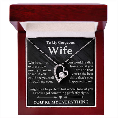 To My Gorgeous Wife - Forever Love Necklace - JustFamilyThings