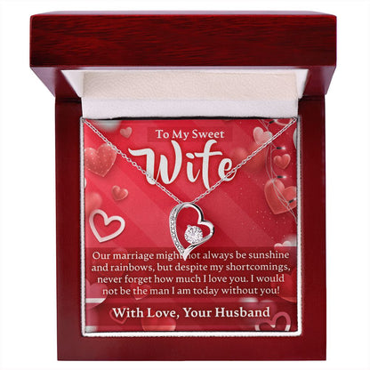 Valentines Day To My Wife - Forever Love Necklace - JustFamilyThings