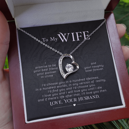 To my wife - I promise - Forever Love Necklace - JustFamilyThings