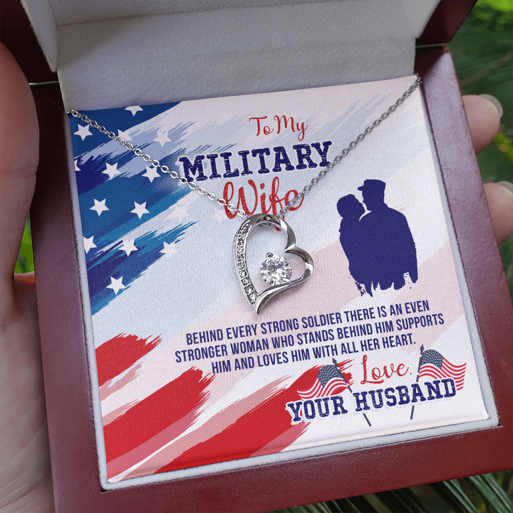 To My Milatary wife - Forever Love Necklace - JustFamilyThings