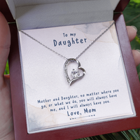 Load image into Gallery viewer, to my daughter from mom - Forever Love Necklace - JustFamilyThings
