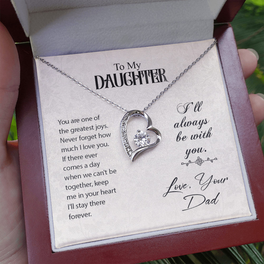 To my daughter from dad - You are one of the greatest joys - Forever Love Necklace - JustFamilyThings
