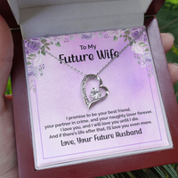 Load image into Gallery viewer, To my future wife - I promise to be your best friend - Forever Love Necklace - JustFamilyThings
