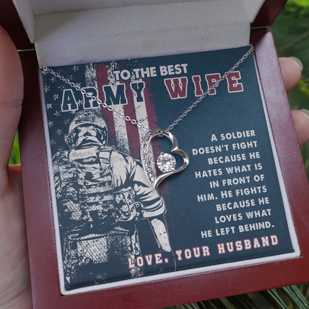 To The Best Army Wife - Forever Love Necklace - JustFamilyThings