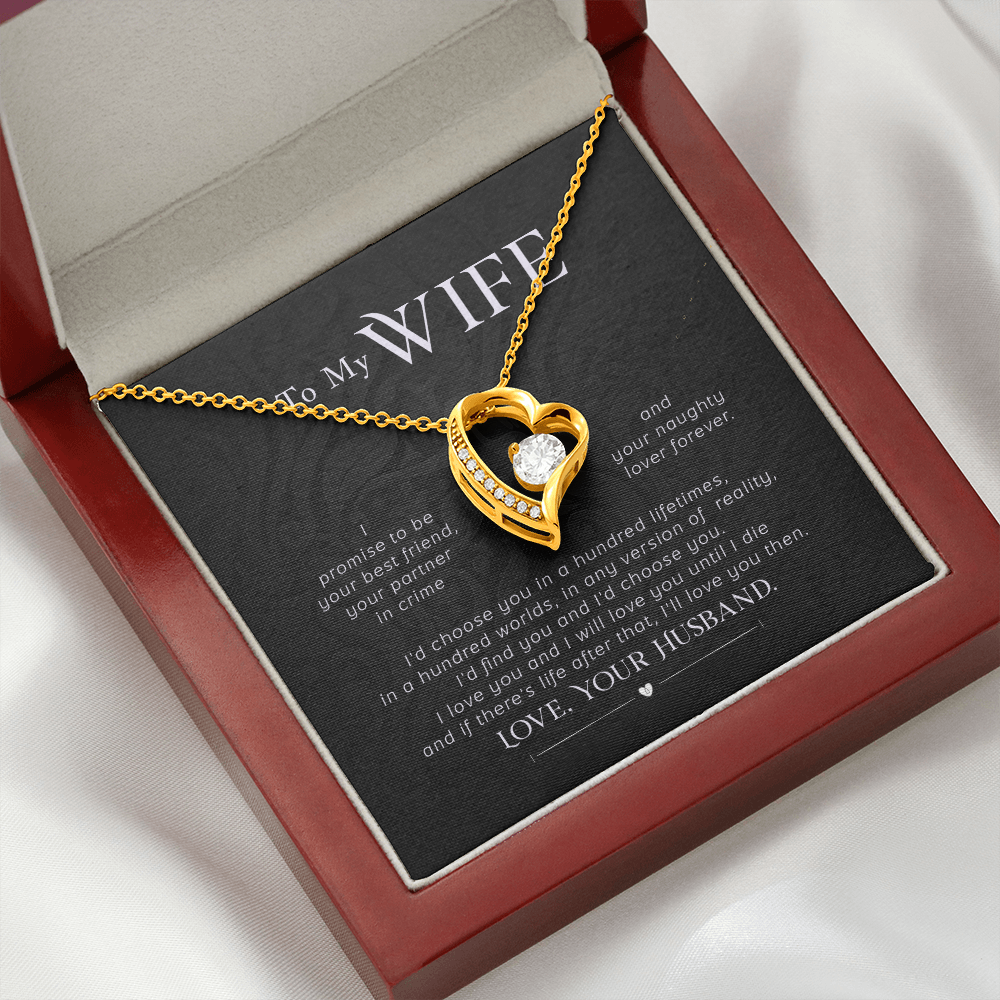 To my wife - I promise - Forever Love Necklace - JustFamilyThings