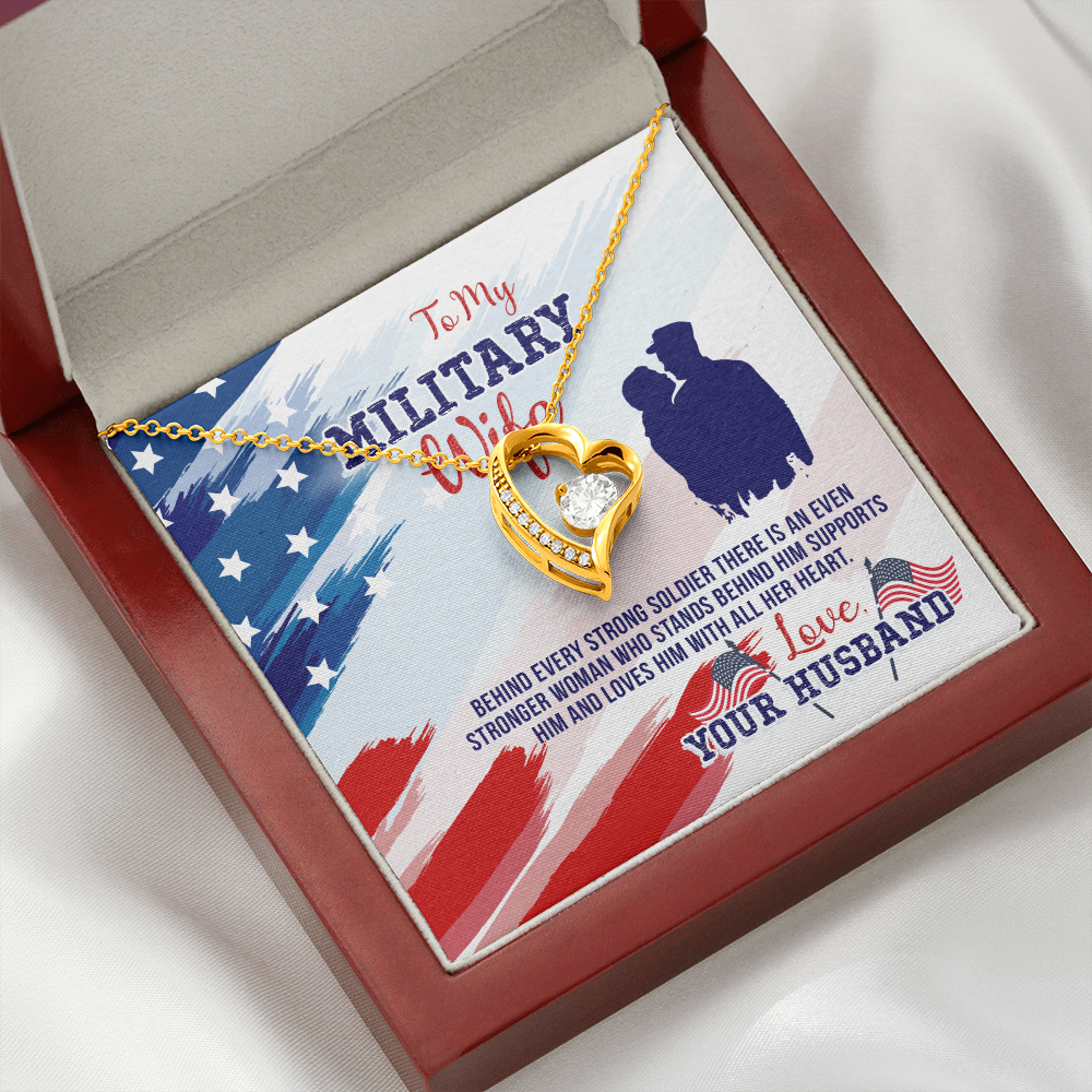 To My Milatary wife - Forever Love Necklace - JustFamilyThings