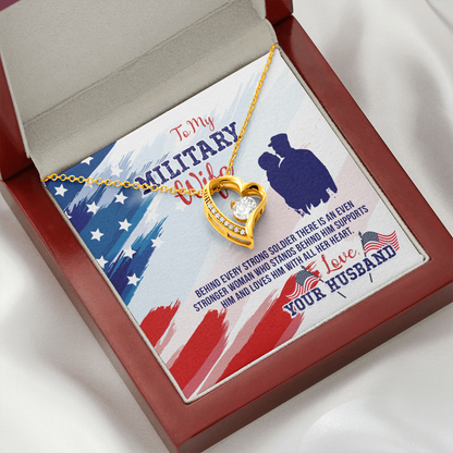 To My Milatary wife - Forever Love Necklace - JustFamilyThings