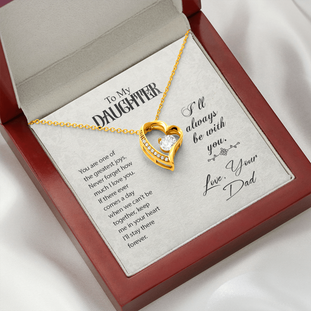 To my daughter from dad - You are one of the greatest joys - Forever Love Necklace - JustFamilyThings