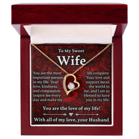 Load image into Gallery viewer, To My Sweet Wife - Forever Love Necklace - JustFamilyThings

