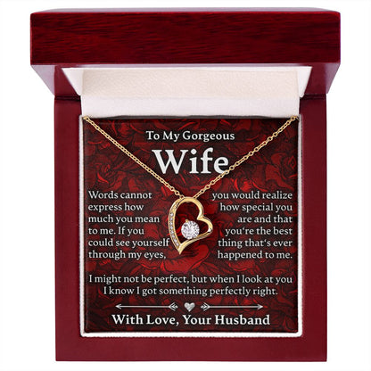 To My Gorgeous Wife - Forever Love Necklace - JustFamilyThings