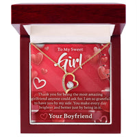 Load image into Gallery viewer, Valentines Day To My Girl - Forever Love Necklace - JustFamilyThings
