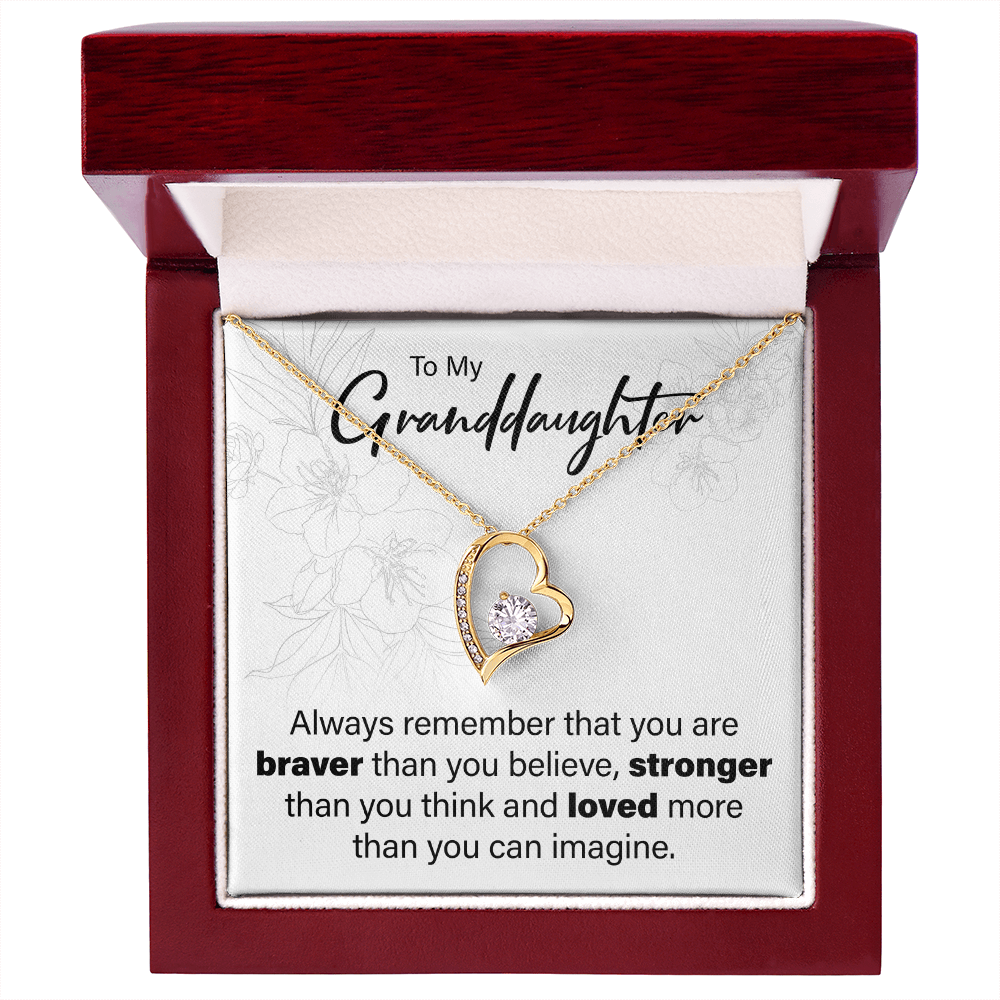 To My Granddaughter - You Are Loved - Forever Love Necklace - JustFamilyThings