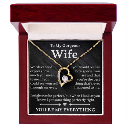 To My Gorgeous Wife - Forever Love Necklace - JustFamilyThings