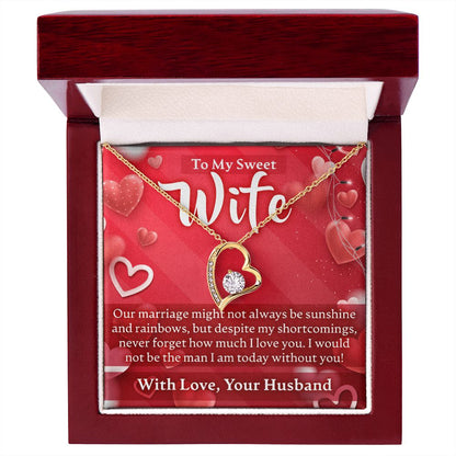 Valentines Day To My Wife - Forever Love Necklace - JustFamilyThings