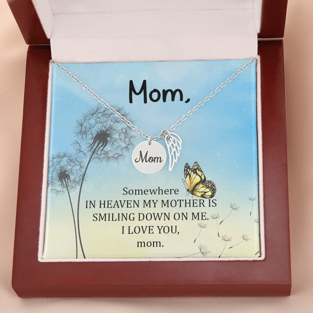 Somewhere in heaven - Mom Remembrance Necklace - JustFamilyThings