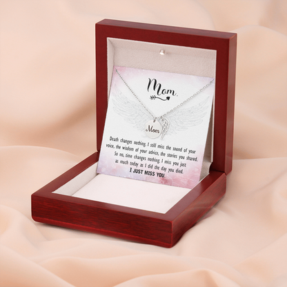 Death changes nothing - Mom Remembrance Necklace - JustFamilyThings