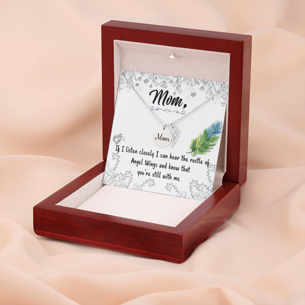 If I listen closely - Mom Remembrance Necklace - JustFamilyThings