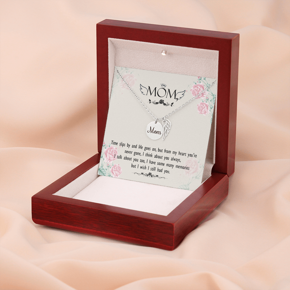 Time slips by - Mom Remembrance Necklace - JustFamilyThings