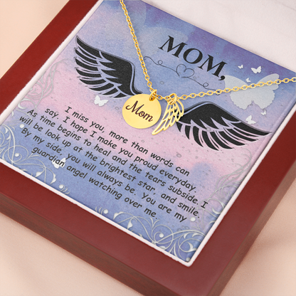 I miss you more than words can say - Mom Remembrance Necklace - JustFamilyThings