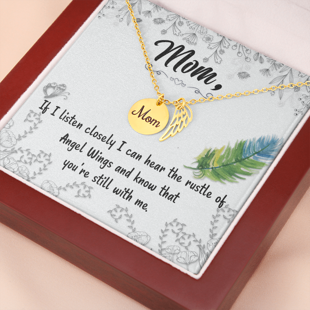 If I listen closely - Mom Remembrance Necklace - JustFamilyThings
