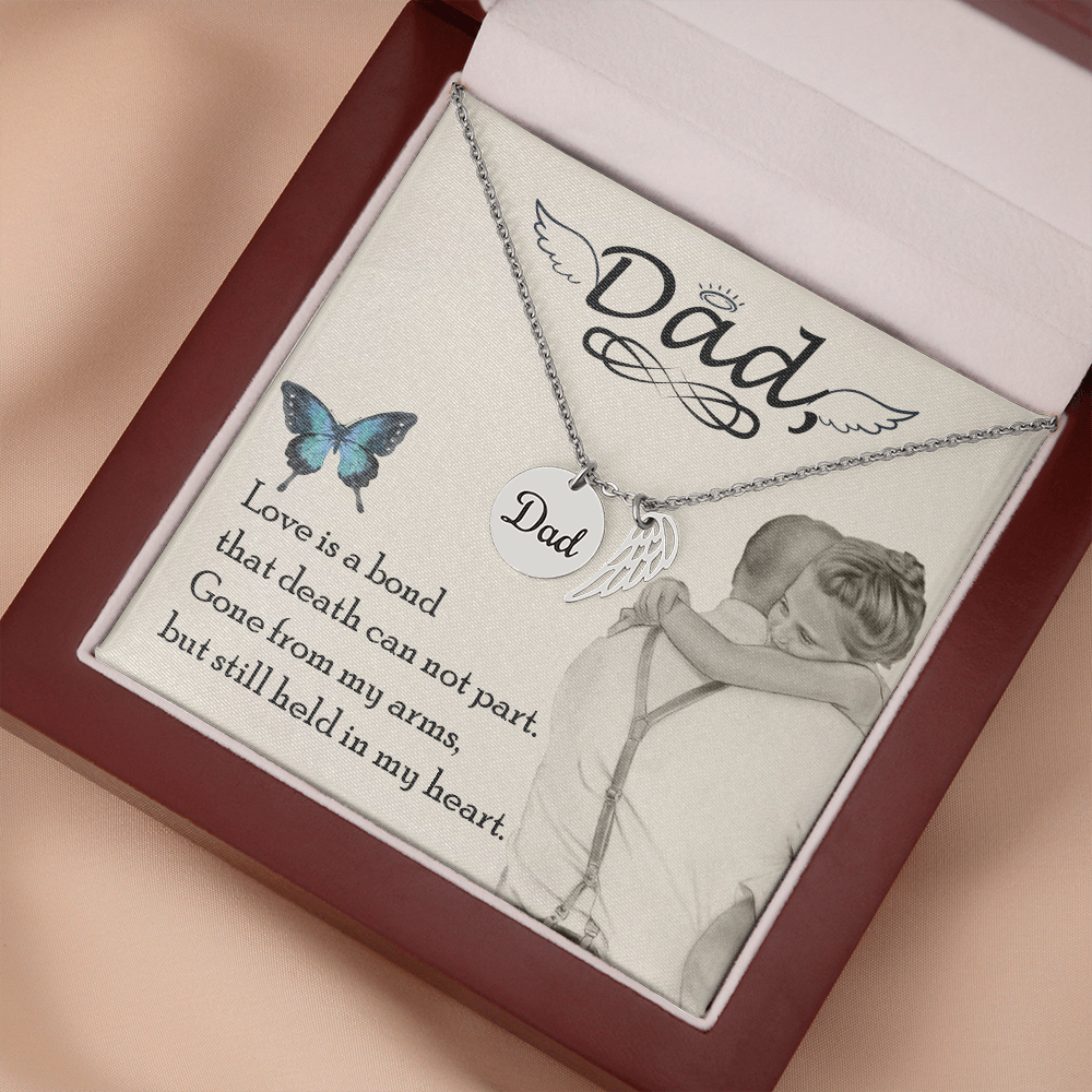Love is a bond - Dad Remembrance Necklace - JustFamilyThings