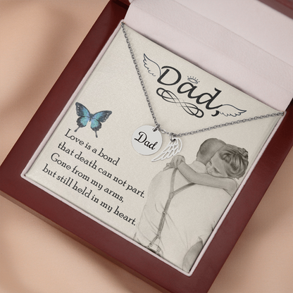 Love is a bond - Dad Remembrance Necklace - JustFamilyThings