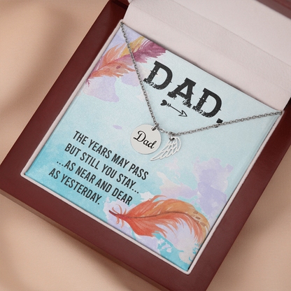 The years may pass - Dad Remembrance Necklace - JustFamilyThings