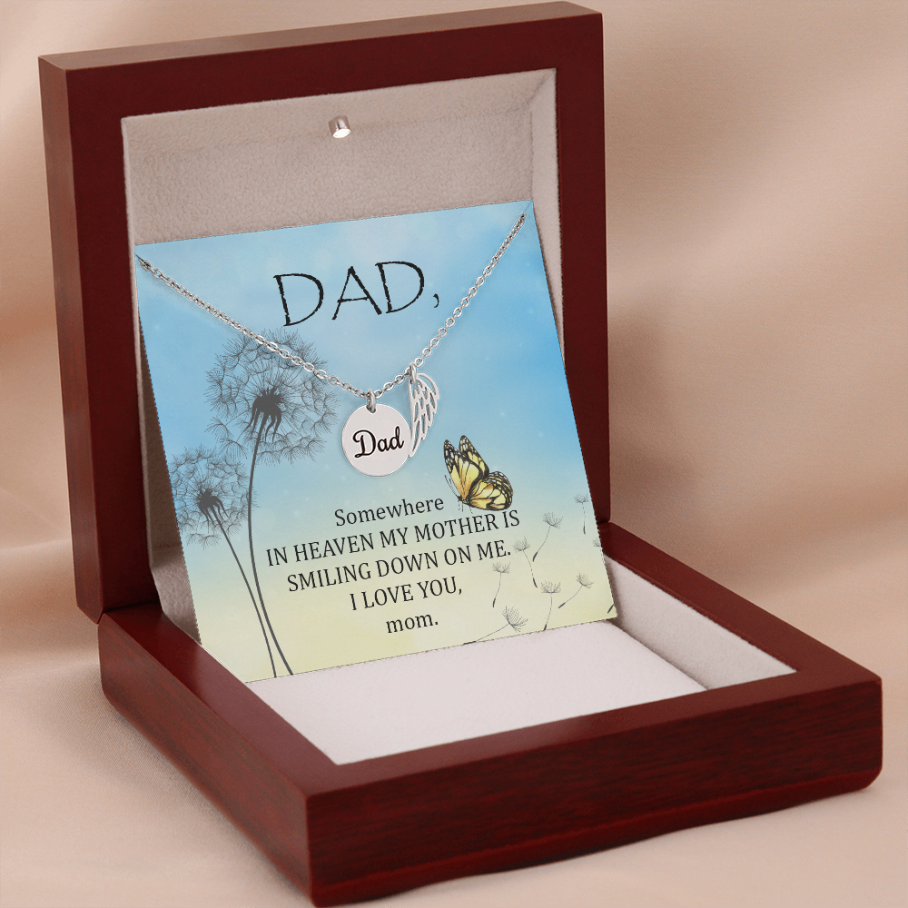 Somewhere in heaven - Dad Remembrance Necklace - JustFamilyThings