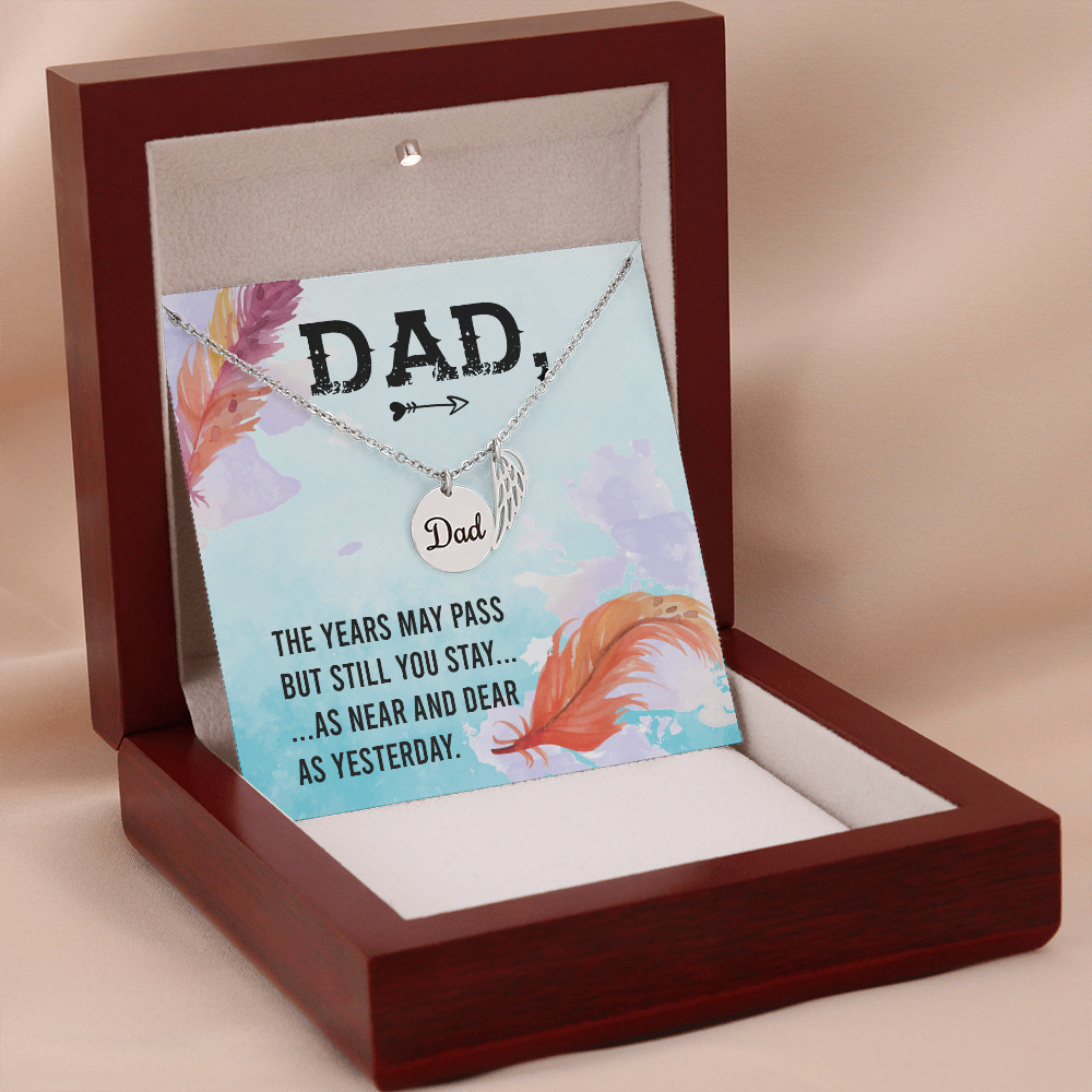 The years may pass - Dad Remembrance Necklace - JustFamilyThings
