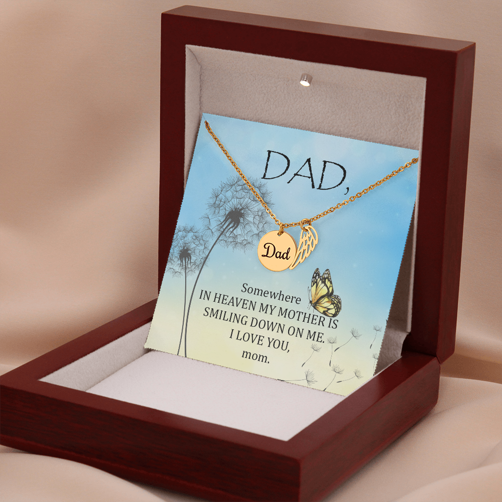 Somewhere in heaven - Dad Remembrance Necklace - JustFamilyThings